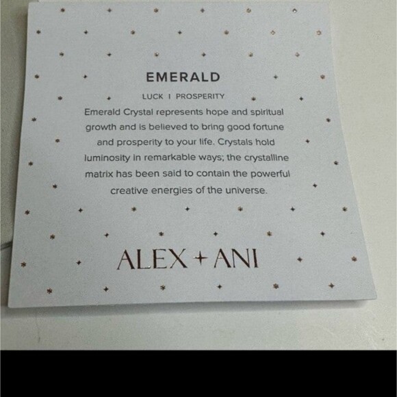NIP Alex & Ani Emerald Flex Cuff Bracelet - Picture 8 of 8